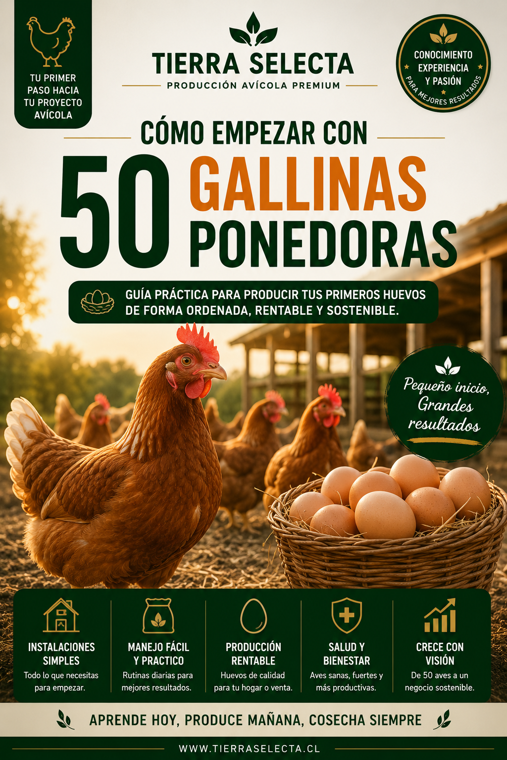 Guía Completa para Empezar con 50 Gallinas Ponedoras